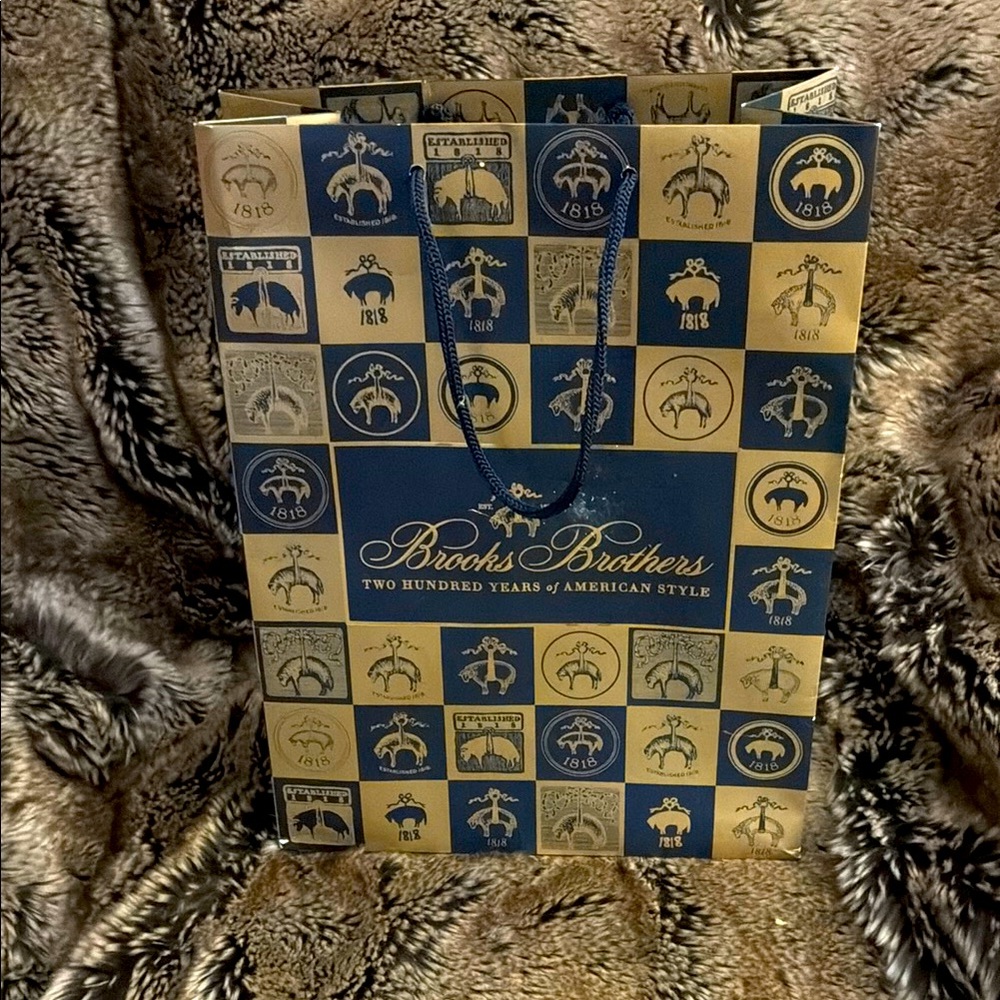 Brooks Brothers Blue and Gold Classic Bag